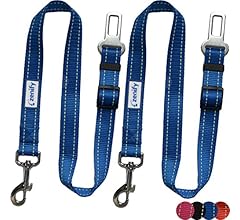 Zenify Dog Car Seat Belt Seatbelt Lead Puppy Harness - Heavy Duty Adjustable Carseat Clip Buckle Leash for Dogs Puppies Pet…