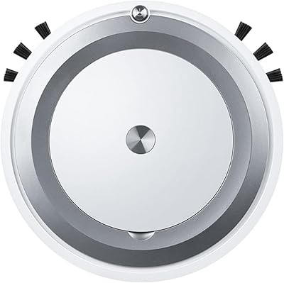 BUBELS Robot Vacuum Cleaner Mini Mute Robot Vacuum Cleaner Automatic Modes Settings Rechargeable for Large Room (Color : Silver)