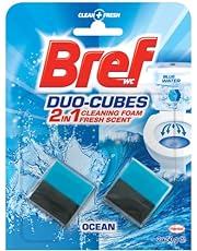 Bref Duo Cubes Original, In Cistern Toilet Cleaner, Blue Water, 2x50g, 100G 100 Grams