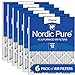 Nordic Pure 16x25x1 (15 1/2 x 24 1/2 x 3/4) Pleated MERV 12 Air Filters 6 Pack