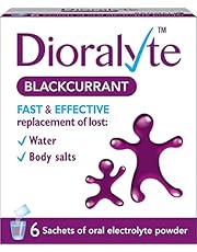 Dioralyte - Fast and Effective Supplement Treatment for Reducing Dehydration and Replacing Electrolytes (mineral salts) of Lost Body Water and Salts- Blackcurrant Flavour - 6 Sachets