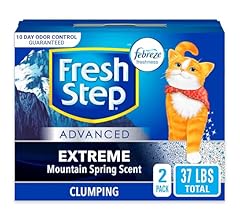 Fresh Step Clumping Cat Litter, Advanced, Extreme Mountain Spring Odor Control, Extra Large, 37 Pounds total (2 Pack of 18.…