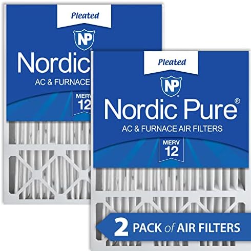 Nordic Pure 20x25x5 (19_7/8 x 24_7/8 x 4_3/8) Honeywell/Lennox Replacement MERV 12 Air Filters 2 Pack