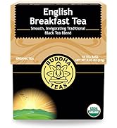 Buddha Teas Organic English Breakfast Tea - OU Kosher, USDA Organic, CCOF Organic, 18 Bleach-Free...