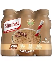 SlimFast Ready To Drink Shake, Cafe Latte Flavour, 325 ml (Pack of 6)