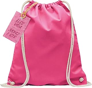 ELES VIDA Baumwoll Turnbeutel 1 Stück 38 x 42 cm Sportbeutel - Rucksack Stofftasche Bag, Beutel, Baumwollbeutel, Jutebeute...