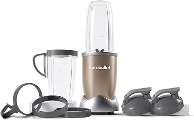 nutribullet Pro 900 Watt Personal Blender - 13-Piece High-Speed Blender/Mixer System, Champagne