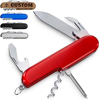 Image of Multi Function Mini Knife - Best Keychain Accessories - Small Utility Multi Purpose Tool for EDC Camping Hiking - Cool Mens Birthday Gift Ideas for Men and Women 5005