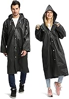 Opret 2 Stück Regenmantel Durchsichtiger Regenponcho für Damen Herren, Wiederverwendbar Wasserdicht Regencape...