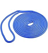 Shoreline Marine Double Braided Nylon Dock Line, 1/2-Inch x 20-Feet (BLUE)