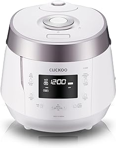 Cuckoo Heating Pressure Cooker &amp; Warmer – 12 built-in programs, Glutinous (white), Mixed, Brown, GABA rice, and more, 10 cups