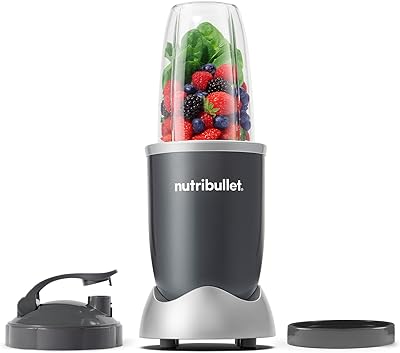 nutribullet Personal Blender for Shakes, Smoothies, Food Prep, and Frozen Blending, 24 Ounces, 600 Watt, Gray, (NBR-0601)