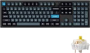 Keychron Q6 Pro Full Metal QMK/VIA Custom Wireless Bluetooth/USB-C Mechanical Keyboard, Full Size 108-Key Programmable Knob RGB Backlit Hot-Swappable K Pro Banana Switch for Mac Windows Linux-Black