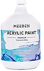 MEEDEN Heavy Body Acrylic Paint (2L /67 oz.) with Pump Lid, Non-Toxic Rich Pigments Colors, Perfect for Acrylic Poured Paintings, Art Class, Wall Painting & Painting Party,Titanium White
