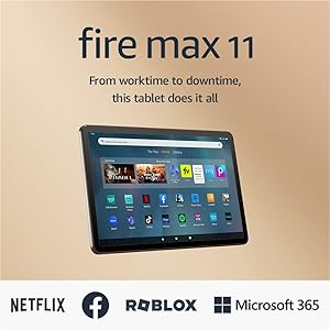 Amazon Fire Max 11, ultimate multimedia tablet with 11” vivid display, powerful octa-core processor, 4GB RAM, 14-hour battery for all-day streaming, reading, and gaming, 64 GB, Gray