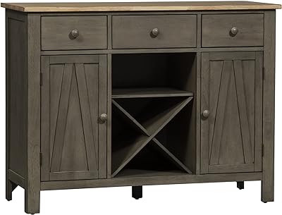 Liberty Furniture INDUSTRIES Lindsey Farm Server, W48 x D18 x H36, Light Gray