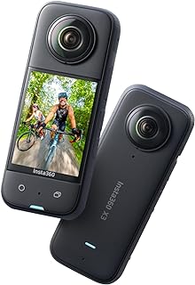 Insta360 X3 Waterproof 360° Action Camera with 1/2 Inch Sensor, 5.7K 360°, 72MP 360° Photos, Stabilization, 2.29 Inch Touc...