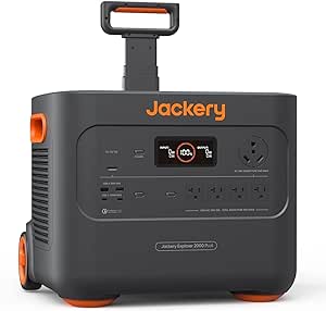 Jackery Portable Power Station Explorer 2000 Plus, Solar Generator with 2042Wh LiFePO4 Battery 3000W Output, Expandable to 24kWh 6000W, for Outdoor RV Camping &amp; Emergency (Solar Panel Optional)