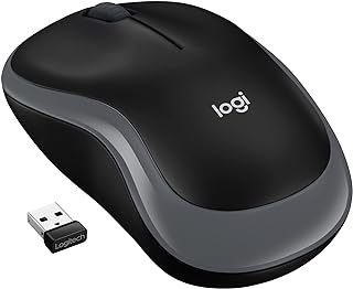 Logitech M185 Wireless Mouse, 2.4GHz with USB Mini Receiver, 12-Month Battery Life, 1000 DPI Optical Tracking, Ambidextrou...