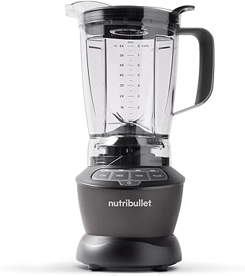 nutribullet Countertop Blender for Shakes, Smoothies, Food Prep, and Frozen Blending, 64 Ounces, 1200 Watt, Dark Gray NBF50400