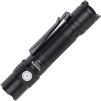 ThruNite TN12 Pro Rechargeable Flashlight, High 1900 Lumen LED Flashlight with Dual Switch, Long 415 Yards Throw, for Outdoor Rescue, Searching, Hiking and Emergency - Black Neutral White