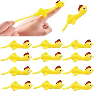 TIBDALA Rubber Chicken Slingshot Chicken Flingers Flying Toy, Novelty Flick Chicken Ejection Chicken Stretchy Chicken Stic...