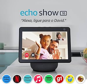 Echo Show 10: Smart Display HD de 10,1&#34; com movimento e Alexa - cor Preta