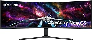 SAMSUNG 57&#34; Odyssey Neo G9 Series Dual 4K UHD 1000R Curved Gaming Monitor, 240Hz, 1ms with DisplayPort 2.1, Quantum Mini-LED, DisplayHDR 1000, AMD FreeSync Premium Pro, LS57CG952NNXZA, 2023