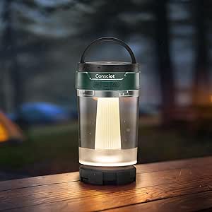 Consciot LED Camping Lantern, USB-C Rechargeable, 5 Light Modes 3 Color Temperatures 4400mAh Battery | Disassembly Free Design &amp; Magnetic | Dimmable Flash Light &amp; Night Light for Indoor and Outdoor