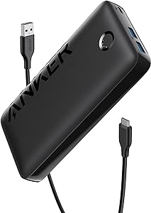 Anker Power Bank, 20,000mAh Portable Charger with USB-C Fast Charging, Works for iPhone 15/15 Plus/15 Pro/15 Pro Max, iPhone 14/13/12 Series, Samsung, iPad Pro, AirPods, Apple Watch, and More