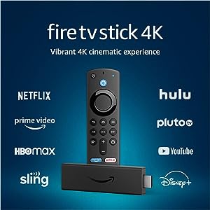 Amazon Fire TV Stick 4K, brilliant 4K streaming quality, TV and smart home controls, free and live TV