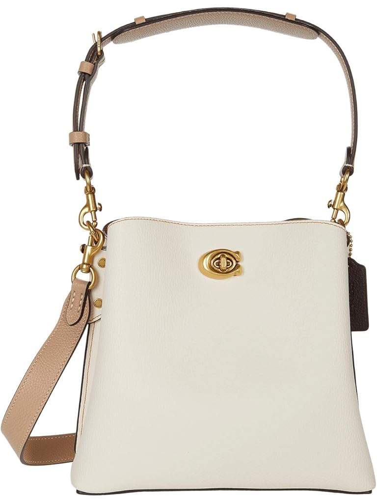 COACH Color-Block Leather Willow Bucket 24