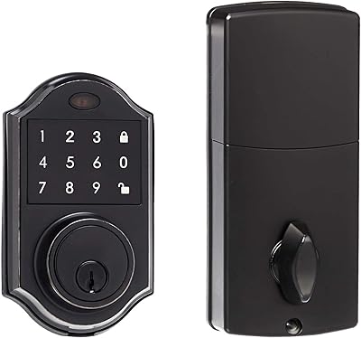 South Main Hardware Electronic Deadbolt Door Lock, Classic, Oil Rubbed Bronze