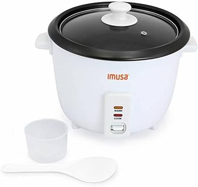 IMUSA USA GAU-00012 Electric NonStick Rice Cooker 5-Cup (Uncooked) 10-Cup (Cooked), White