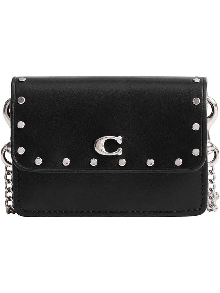 COACH Essential Half Flap Card Case with Rivets