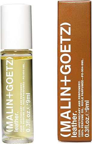 Image of Malin + Goetz Leather Perfume Oil, 0.3 Fl. Oz. - Men & Women Rustic Modern Scented Oil, Fragrance Oil, Roll On Mini Perfume Body Oil, Vegan & Cruelty-Free