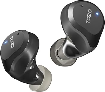 Image of TOZO Fones de ouvido sem fio com cancelamento de ruído ativo híbrido versão 2022 NC9 Pro IPX6 à prova d'água Bluetooth nos fones de ouvido Bluetooth 5.2 estéreo, Som imersivo Premium Deep Bass Headset