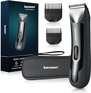 Manscape Body Hair Trimmer Men, KENSEN Electric Groin Hair Trimmer Rechargeable Body Groomer with Stored Case Private Part...