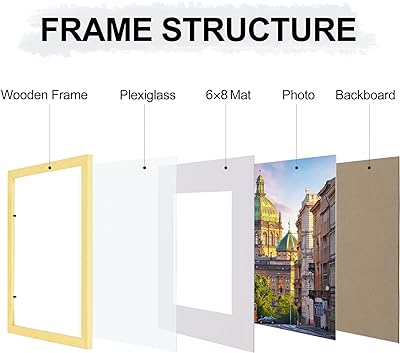 Vittanly 8.5x11 Gold Picture Frames Set of 9, Display 6x8 Pictures with Mat or 8.5x11 without Mat, Certificate Document Frame for Wall or Tabletop, Award Diploma Frame (Gold, 8.5x11)