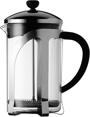 Safdie & Co. French Press Coffee Maker Percolator Pot,800ml Clear Superiour Glass,Insulated.Ideal for Tea,Coffee.Superiour Filter Press