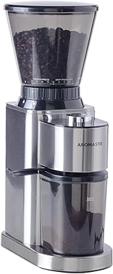 Aromaster Burr Coffee Grinder,Stainless Steel Coffee Bean Grinder with 24 Grind Settings,Espresso Coffee Maker