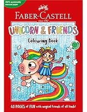 Faber-Castell Unicorn &amp; Friends Colouring Book, A4, 40 Pages (84-010219), Multicolored