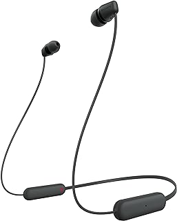 Sony WI-C100 Wireless in-Ear Bluetooth Headphones with Built-in Microphone, Black