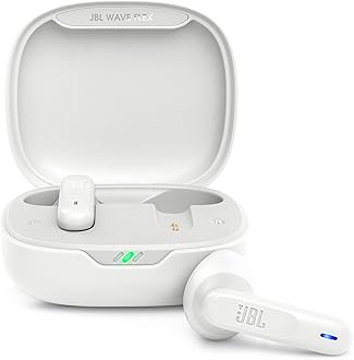 Image of 【Amazon.co.jp 限定 】JBL WAVE FLEX Bluetooth完全ワイヤレスイヤホン/アプリ対応/オープンタイプ/IP54防水防塵/USBタイプC/ホワイト JBLWFLEXWHT