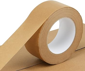 Image of Lichamp Brown Packing Tape, Kraft Paper Tape Brown Gummed Tape for Packing Boxes, Shipping Cardboard and Carton Sealing, 2 inch x 55 Yard x 7 mil, B201BN