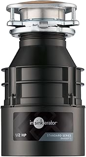 InSinkErator Badger 5 Garbage Disposal, Standard Series 1/2 HP Continuous Feed Food Waste Disposer, Black, Set of 1