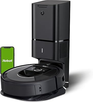 iRobot Roomba i7+ (7550) Robot Vacuum with Automatic Dirt Disposal - Empties Itself for up to 60 days, Wi-Fi Connected, Smart Mapping, Works with Alexa, Ideal for Pet Hair, Carpets, Hard Floors, Black