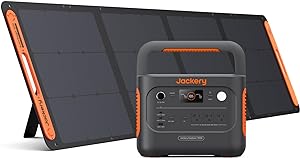 Jackery Solar Generator 1000 v2 with 200W Solar Panel(2024 New),1070Wh Portable Power Station LiFePO4 Battery,1500W AC/100W USB-C Output,1Hr Fast Charge for Outdoor,Off-Grid Living,RV,Emergency