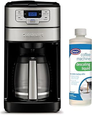 Cuisinart DGB-400 Automatic Grind and Brew 12-Cup Coffeemaker Bundle with Descaling Liquid (2 Items)