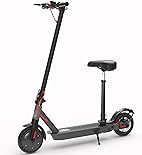 Hiboy S2 Electric Scooter with Seat - 8.5" Solid Tires - Up to 17 Miles & 19 MPH Folding Commuting Scooter for Adults with Double Braking System, Rear Suspension and App
